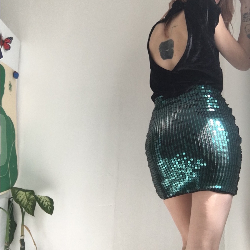 Sequin Mini Skirt